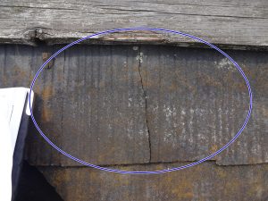 屋根材のひび割れ