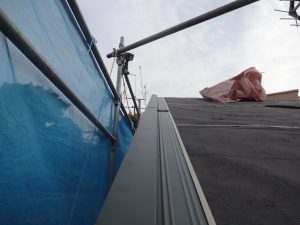 ケラバ板金取付け