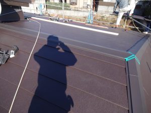 棟板金の取付け