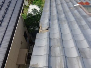 ケラバ瓦の落下