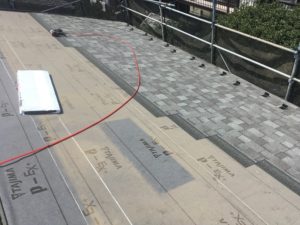 新規屋根材張り