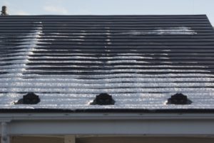 屋根の積もった雪