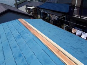棟板金の下地新設