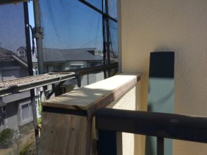 笠木ベニヤ張り