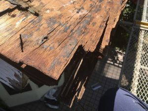 腐食した野地板