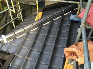 下屋根漆喰仕上がり