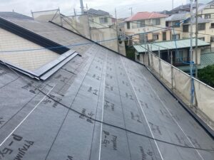 防水シート張り