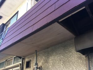 軒天ベニヤ張替え