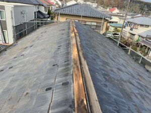 腐食した棟下地