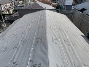 防水シート張り