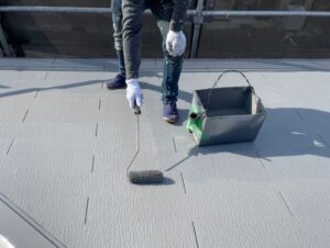 スレート屋根上塗り