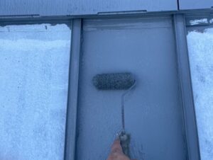 瓦棒屋根中塗り