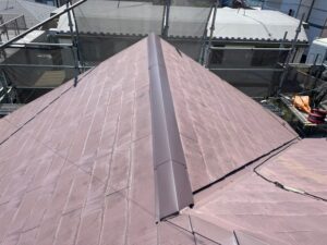 棟板金取付け