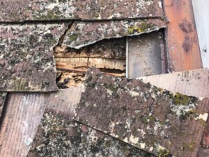 屋根材の剥がれ