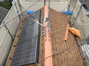 西面屋根施工後