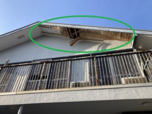 バルコニー上軒天劣化状況