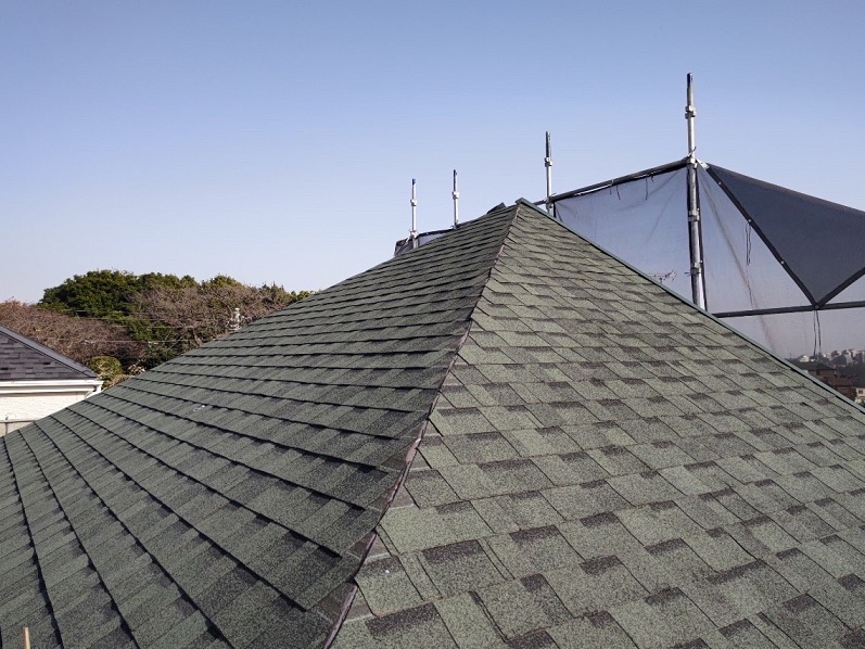 屋根材本張り