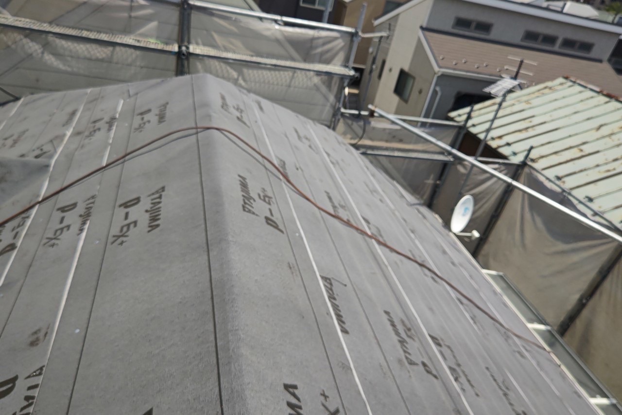 防水シート施工後