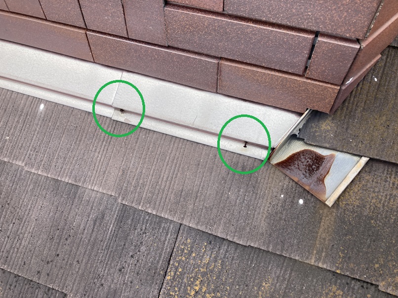 雨押さえ釘浮き