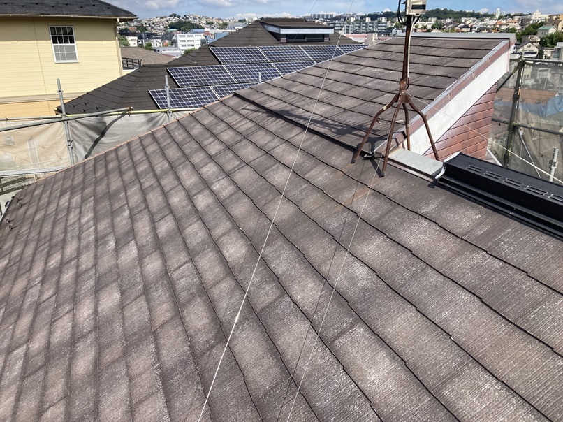 高圧洗浄後の屋根