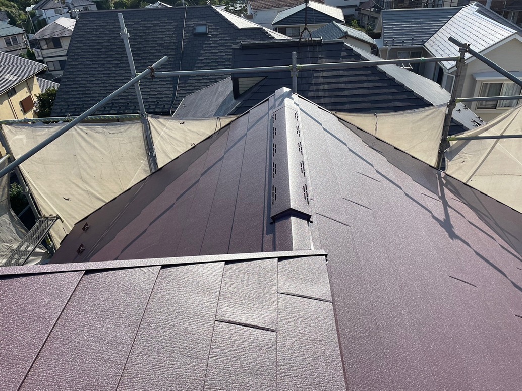 屋根カバー施工後