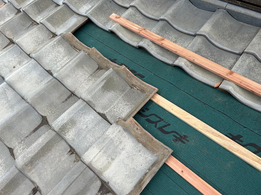 桟木瓦固定