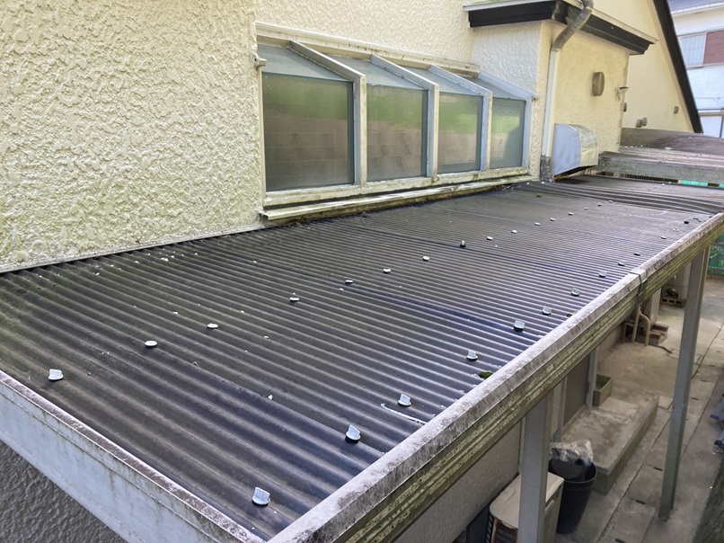 波板交換施工前