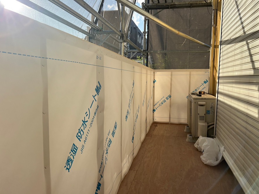 透湿シート張り