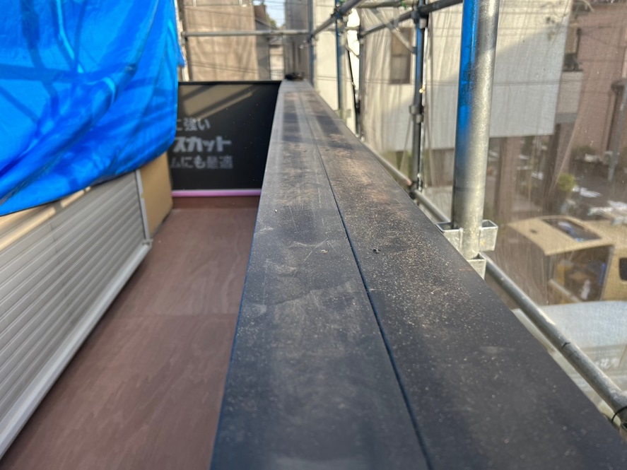 笠木下地取付け