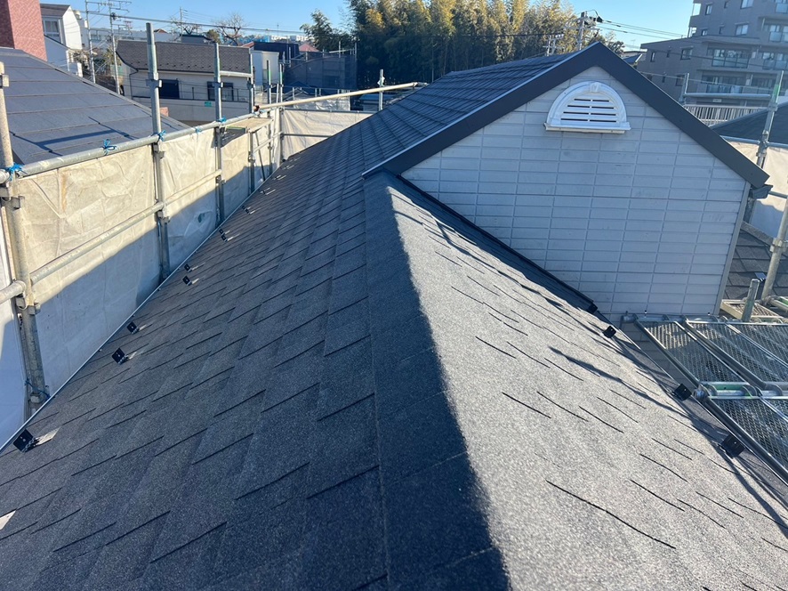 屋根カバー施工後