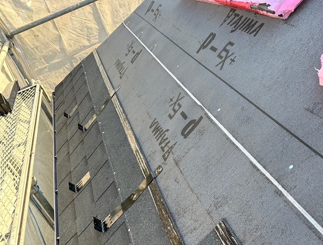 新規屋根材取付け