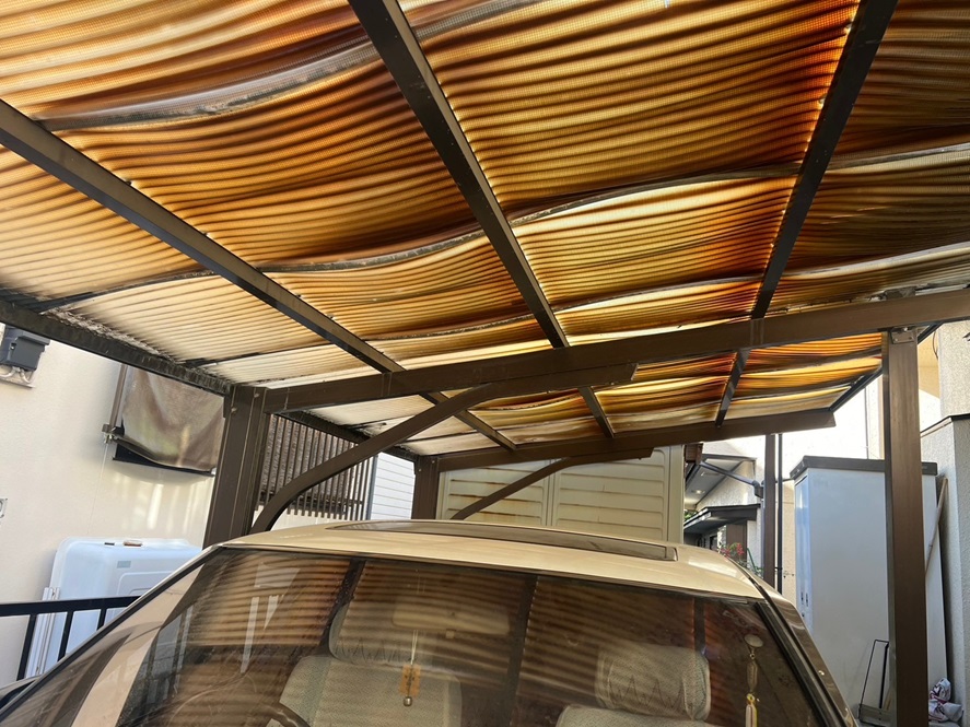 波板張替え施工前