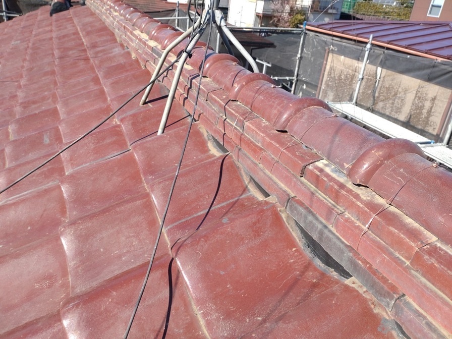 棟瓦積み直し後