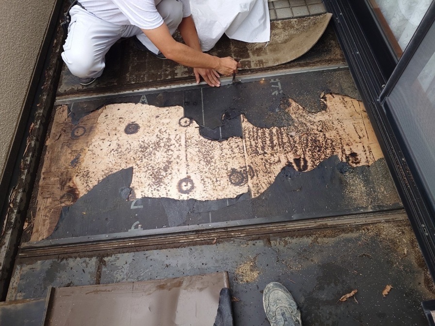 ゴムシート解体