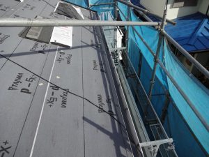 軒先板金取付け