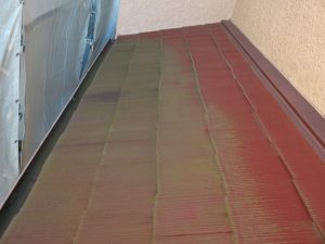 屋根材に付着した藻