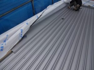 パラペットの板金工事