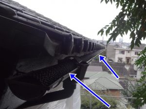 枯葉ネット取付け