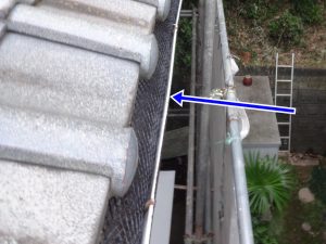 枯葉ネット取付け