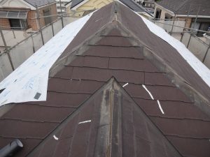 防水シート張り