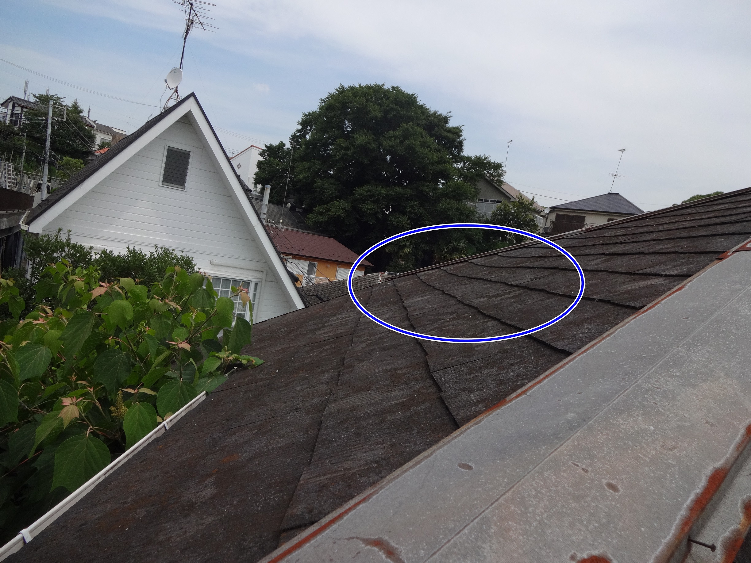 屋根の歪み