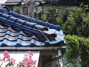 棟瓦の崩れ