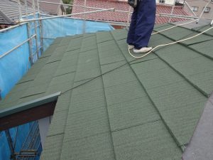 新規屋根材本張り