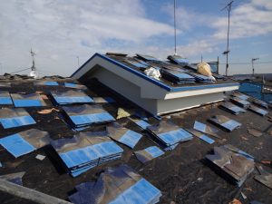 スレート屋根の解体