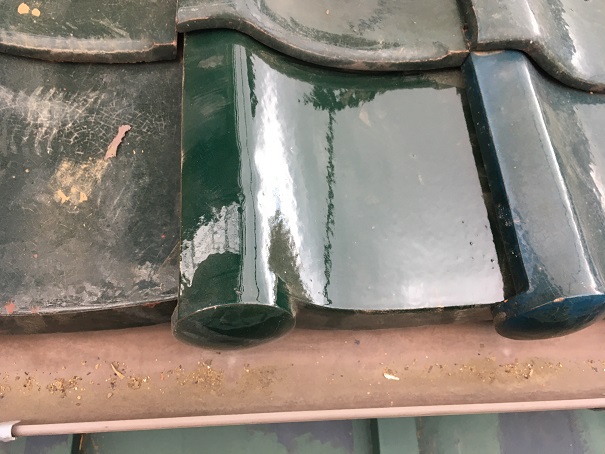 軒瓦の差し替え