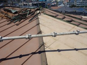 瓦棒屋根の解体撤去