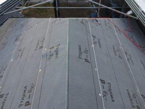 防水シート張り