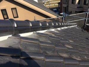 大屋根漆喰補修仕上がり