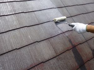 屋根下塗り