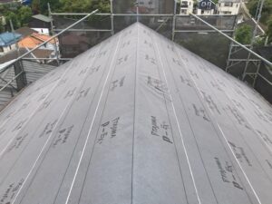 防水シート張り